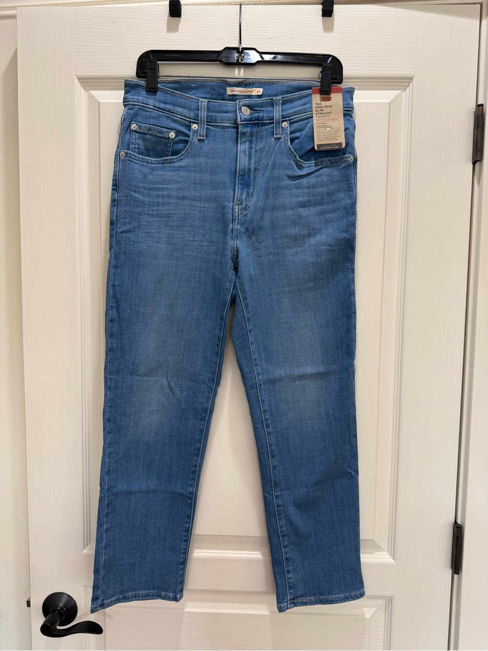 Levi’s 724 High Rise Slim Straight Cropped Jeans Size 30 NWT